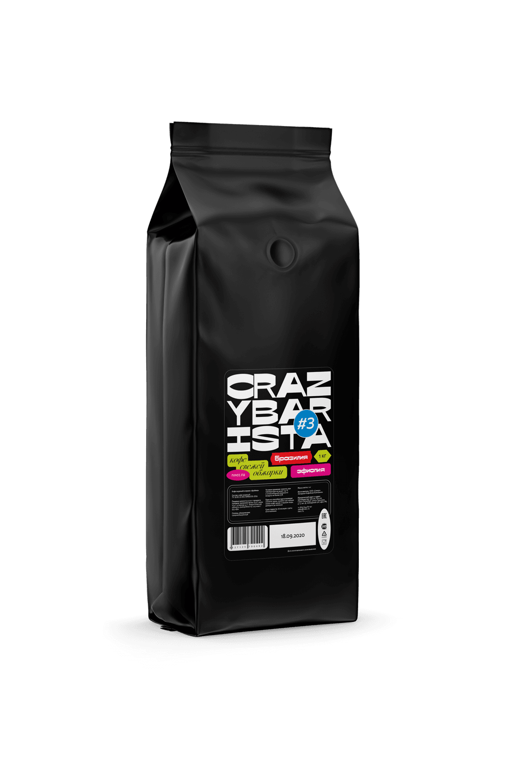 Кофе свежей обжарки Crazy Barista, Blend #3